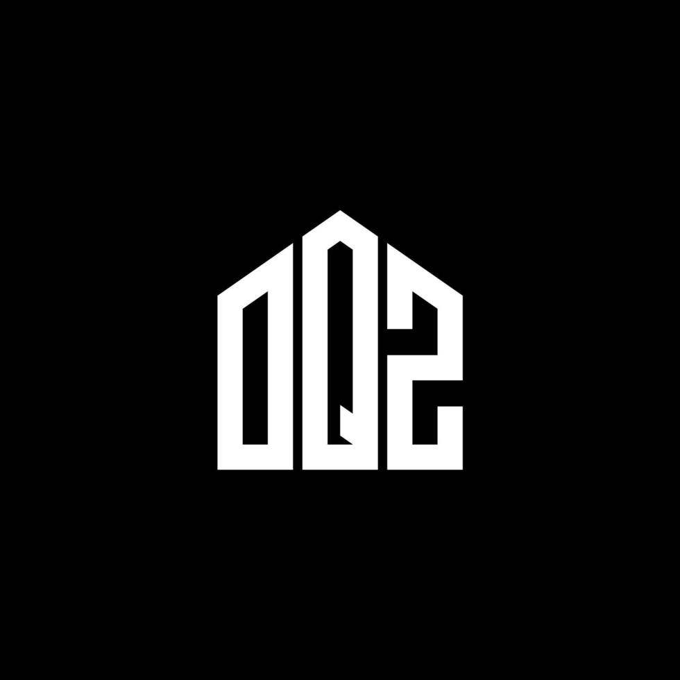 diseño de logotipo de letra oqz sobre fondo negro. oqz concepto de logotipo de letra de iniciales creativas. diseño de letras oqz. vector