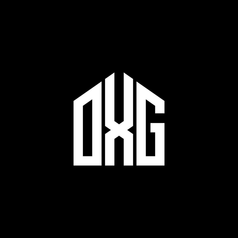 diseño de letras oxg. diseño de logotipo de letras oxg sobre fondo negro. concepto de logotipo de letra de iniciales creativas oxg. diseño de letras oxg. diseño de logotipo de letras oxg sobre fondo negro. o vector