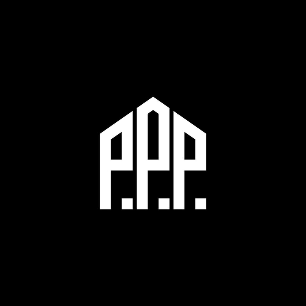 ppp letter design.ppp letter logo design sobre fondo negro. concepto de logotipo de letra de iniciales creativas ppp. diseño de letras ppp. vector