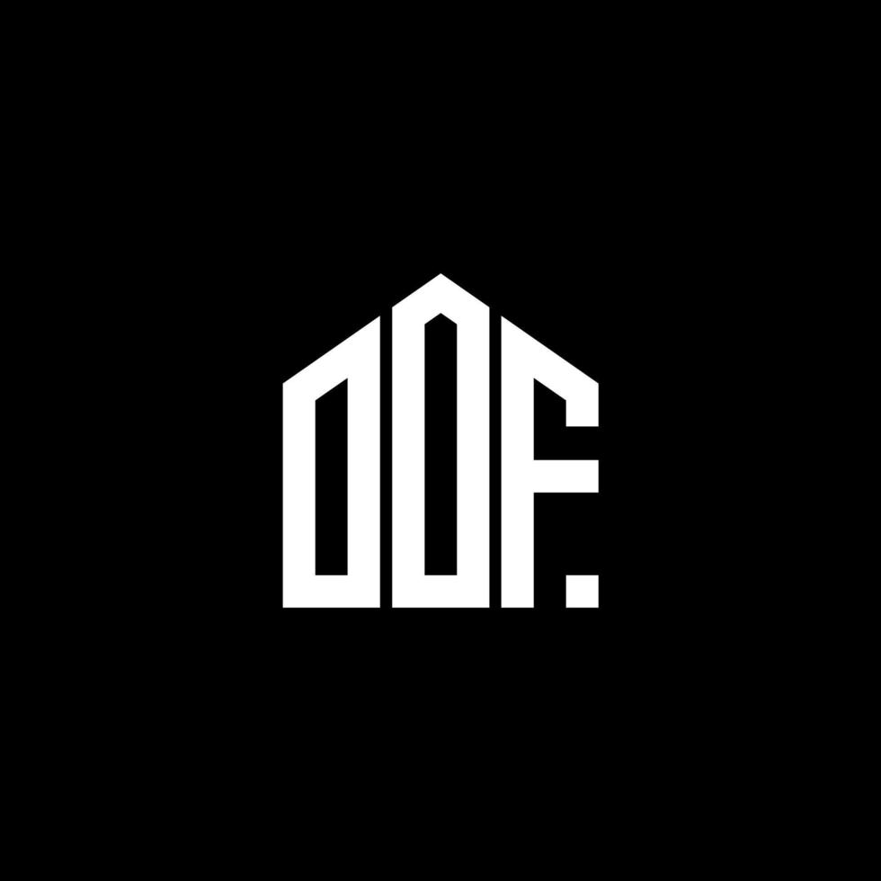 OOF letter logo design on BLACK background. OOF creative initials letter logo concept. OOF letter design. vector