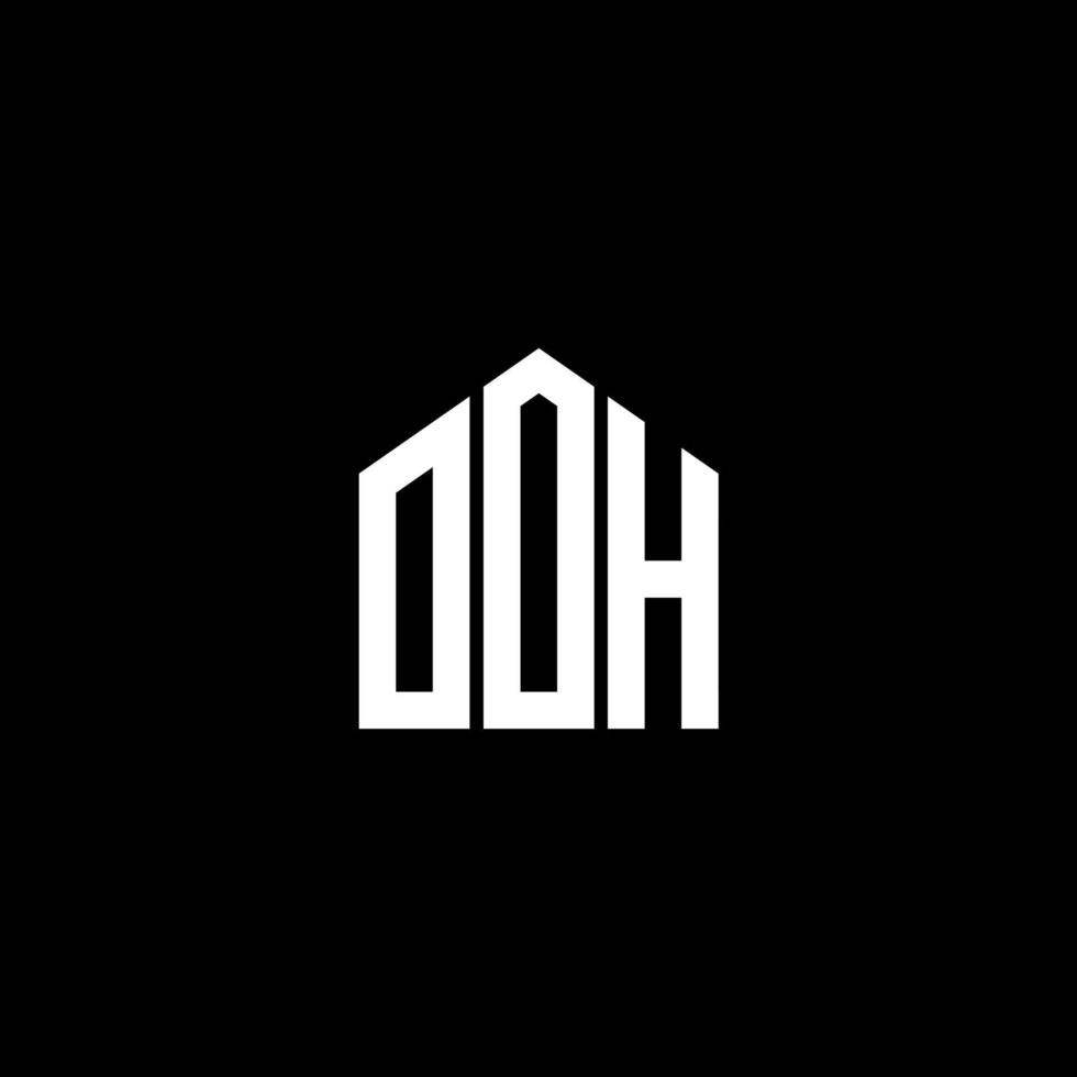 diseño de letras ooh. Diseño de logotipo de letras ooh sobre fondo negro. ooh creativo concepto de logotipo de letras iniciales. diseño de letras ooh. Diseño de logotipo de letras ooh sobre fondo negro. o vector