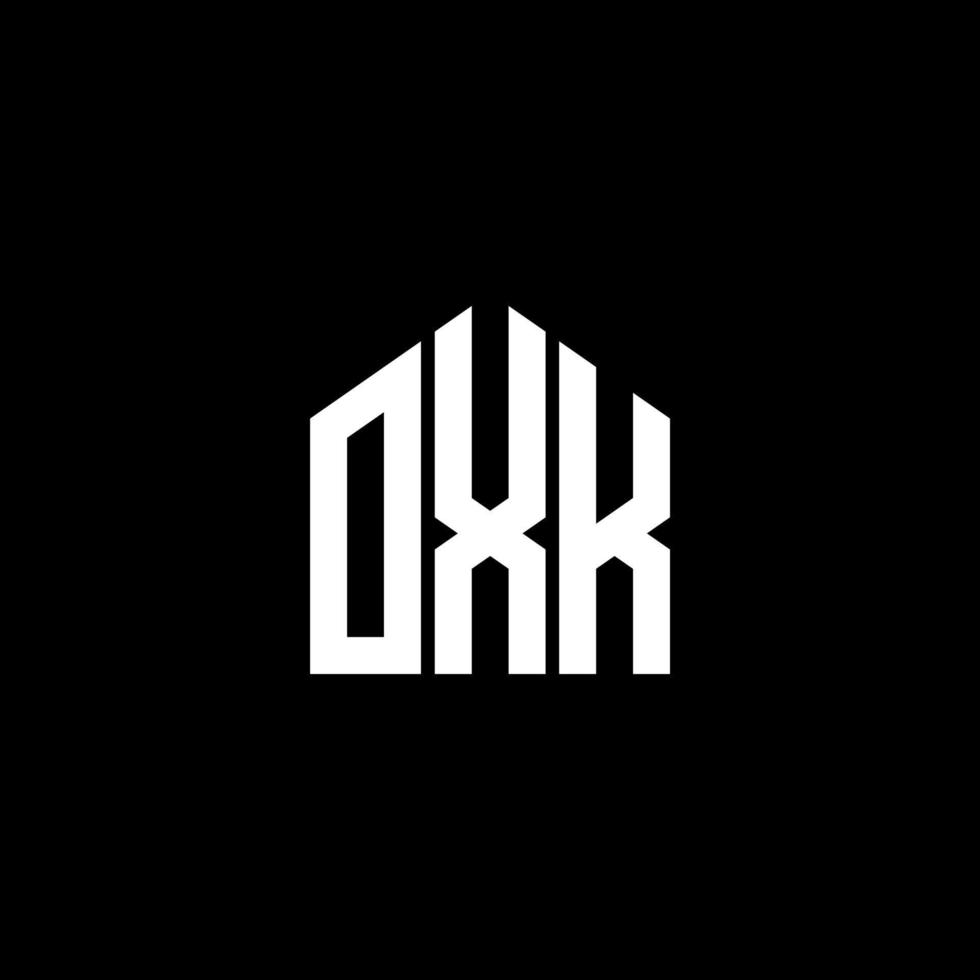 diseño de logotipo de letra oxk sobre fondo negro. concepto de logotipo de letra de iniciales creativas de oxk. diseño de letras de buey. vector