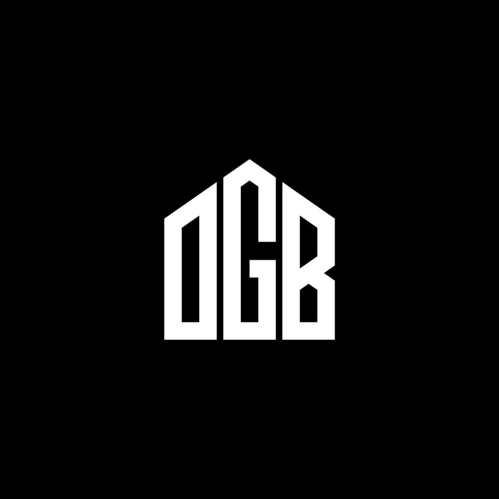 OGB letter design.OGB letter logo design on BLACK background. OGB creative initials letter logo concept. OGB letter design.OGB letter logo design on BLACK background. O vector