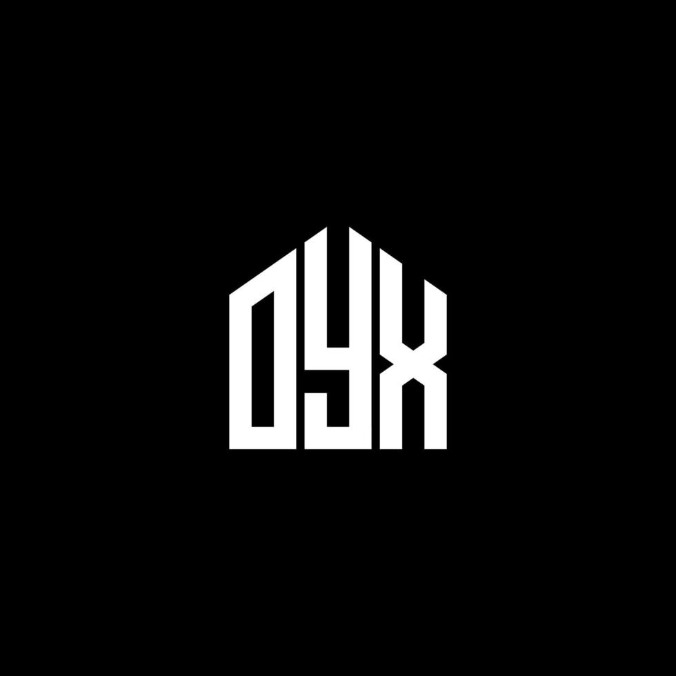 diseño de letras oyx. diseño de logotipo de letras oyx sobre fondo negro. concepto de logotipo de letra de iniciales creativas de oyx. diseño de letras oyx. diseño de logotipo de letras oyx sobre fondo negro. o vector