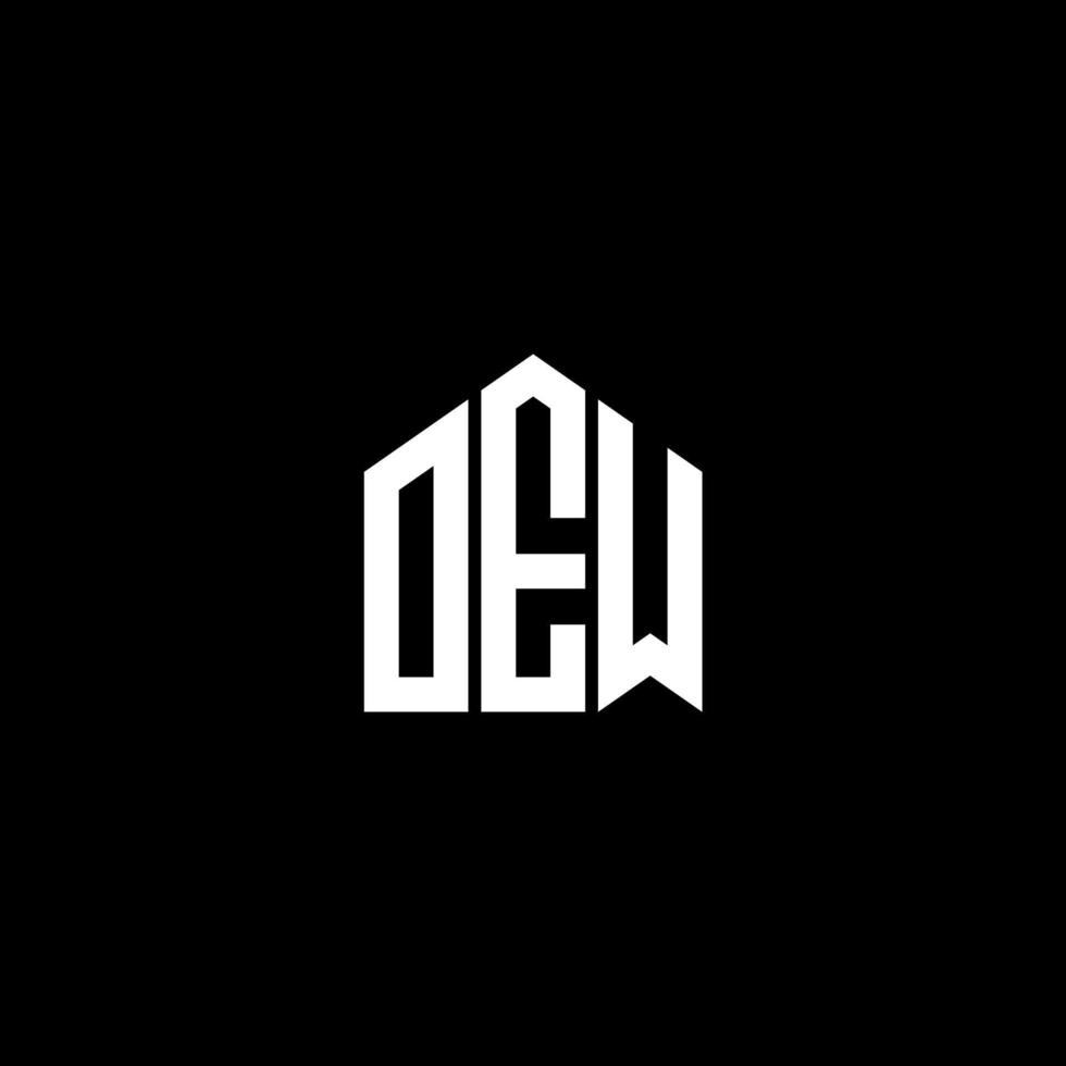 diseño de logotipo de letra oew sobre fondo negro. concepto creativo del logotipo de la letra de las iniciales de oew. diseño de letra oew. diseño de logotipo de letra oew sobre fondo negro. o vector