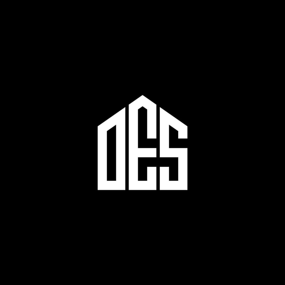 OES letter logo design on BLACK background. OES creative initials letter logo concept. OES letter design. vector