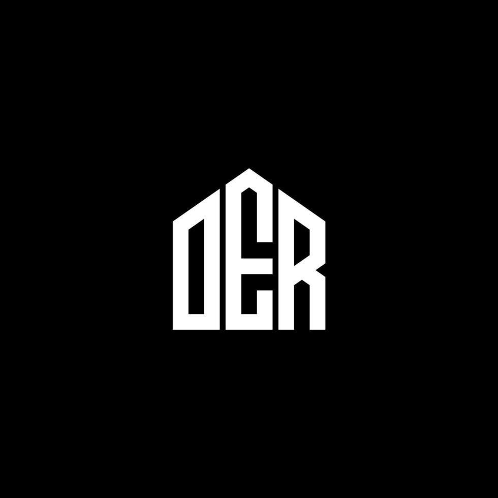 diseño de logotipo de letra oer sobre fondo negro. oer concepto de logotipo de letra de iniciales creativas. Diseño de carta oer. vector