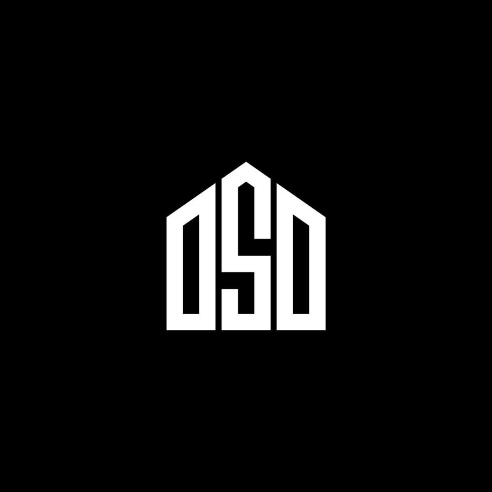 OSO letter logo design on BLACK background. OSO creative initials letter logo concept. OSO letter design.OSO letter logo design on BLACK background. O vector