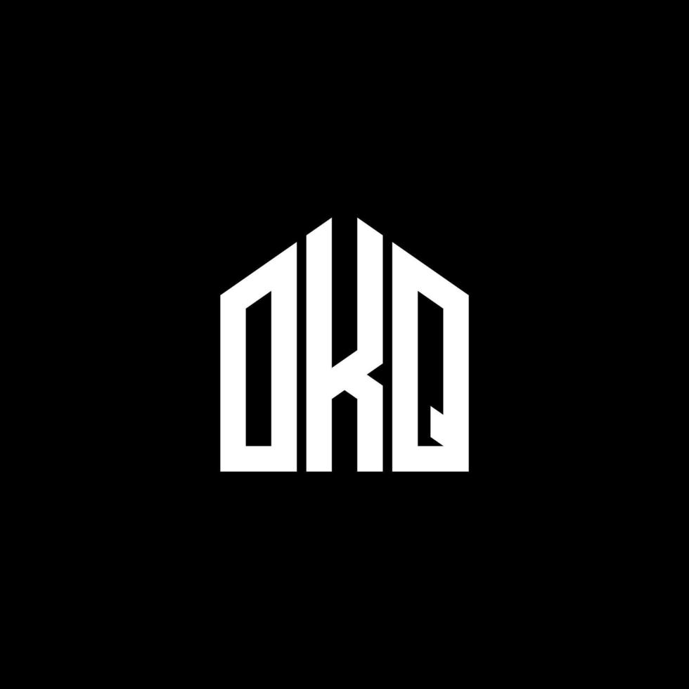 Diseño de letras okq. diseño de logotipo de letras okq sobre fondo negro. okq concepto de logotipo de letra de iniciales creativas. Diseño de letras okq. diseño de logotipo de letras okq sobre fondo negro. o vector