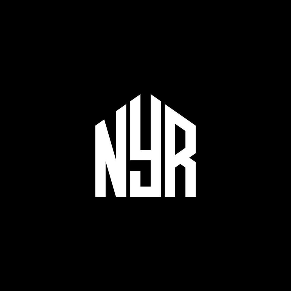 NYR letter logo design on BLACK background. NYR creative initials letter logo concept. NYR letter design. vector