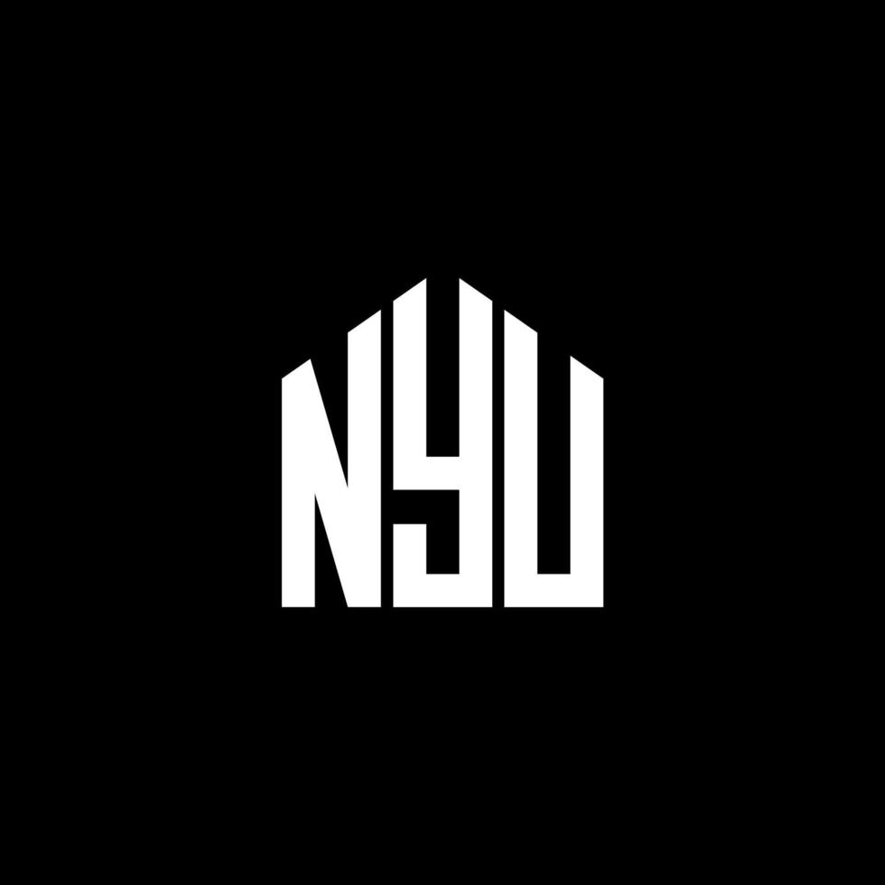 diseño de logotipo de letra nyu sobre fondo negro. concepto de logotipo de letra de iniciales creativas de nyu. diseño de letras nyu. vector