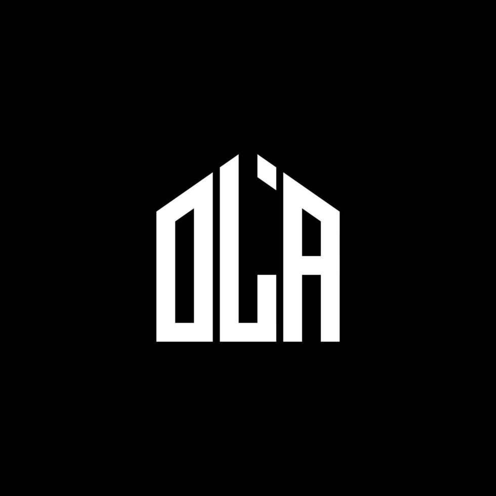 OLA letter design.OLA letter logo design on BLACK background. OLA creative initials letter logo concept. OLA letter design.OLA letter logo design on BLACK background. O vector