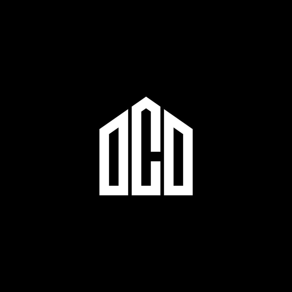 OCO letter logo design on BLACK background. OCO creative initials letter logo concept. OCO letter design. vector