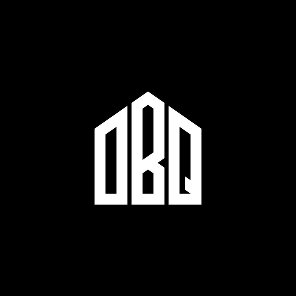 diseño de letras obq. diseño de logotipo de letras obq sobre fondo negro. concepto de logotipo de letra de iniciales creativas obq. diseño de letras obq. diseño de logotipo de letras obq sobre fondo negro. o vector