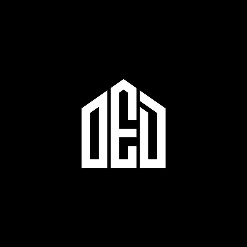 OED letter logo design on BLACK background. OED creative initials letter logo concept. OED letter design. vector
