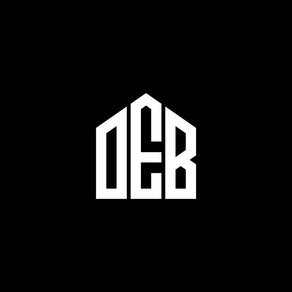 diseño de letras oeb. diseño de logotipo de letras oeb sobre fondo negro. concepto de logotipo de letra de iniciales creativas de oeb. diseño de letras oeb. diseño de logotipo de letras oeb sobre fondo negro. o vector