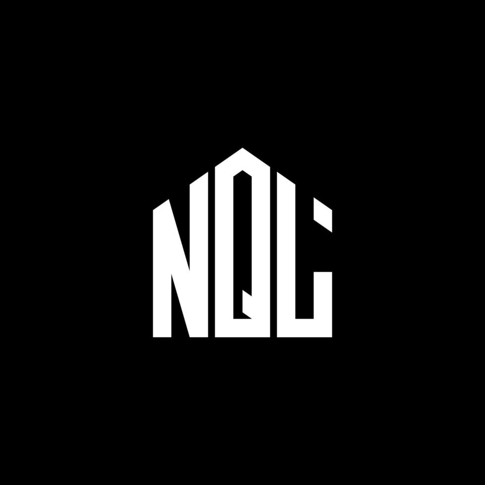 NQL letter logo design on BLACK background. NQL creative initials letter logo concept. NQL letter design. vector