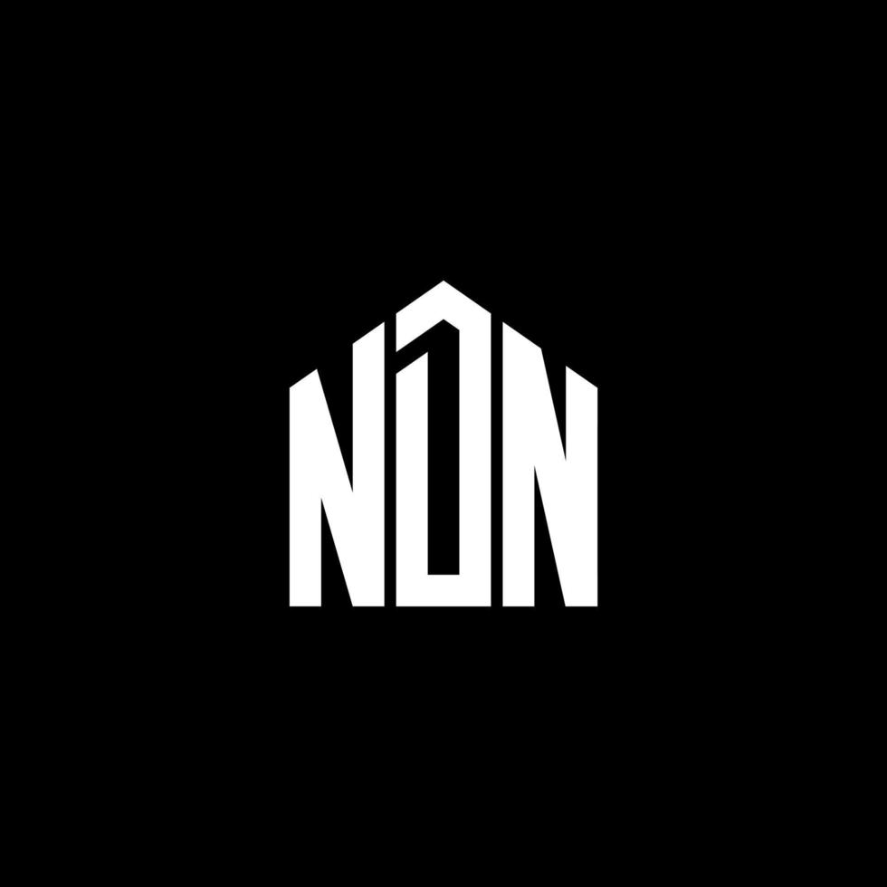 diseño de logotipo de letra ndn sobre fondo negro. concepto de logotipo de letra de iniciales creativas ndn. diseño de letras ndn. vector