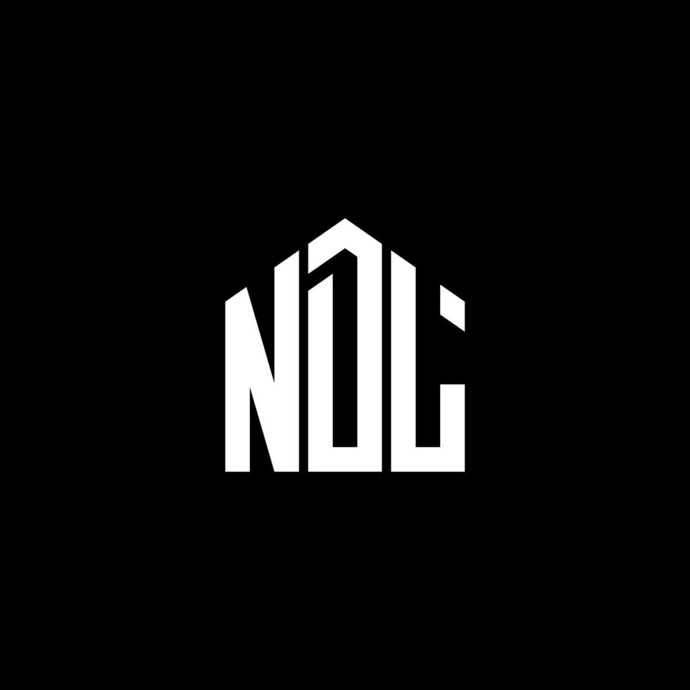 NDL letter logo design on BLACK background. NDL creative initials letter logo concept. NDL letter design. vector