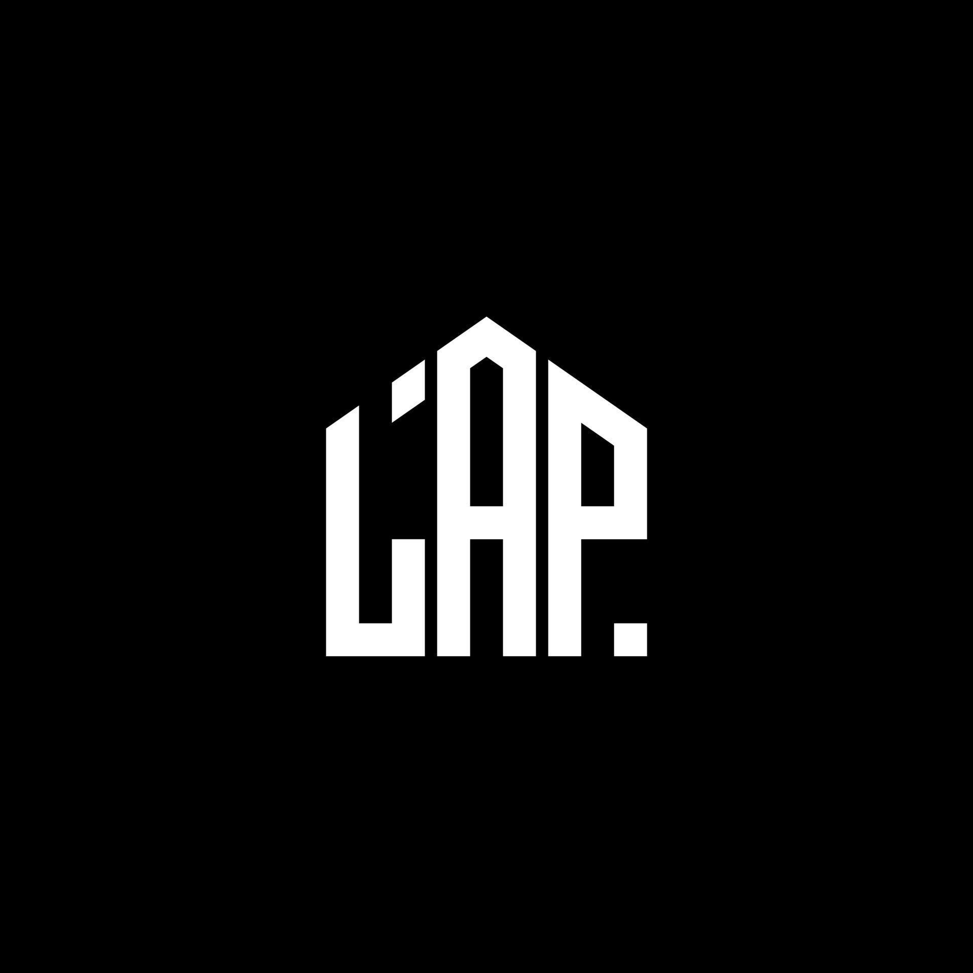 LAP letter logo design on BLACK background. LAP creative initials ...