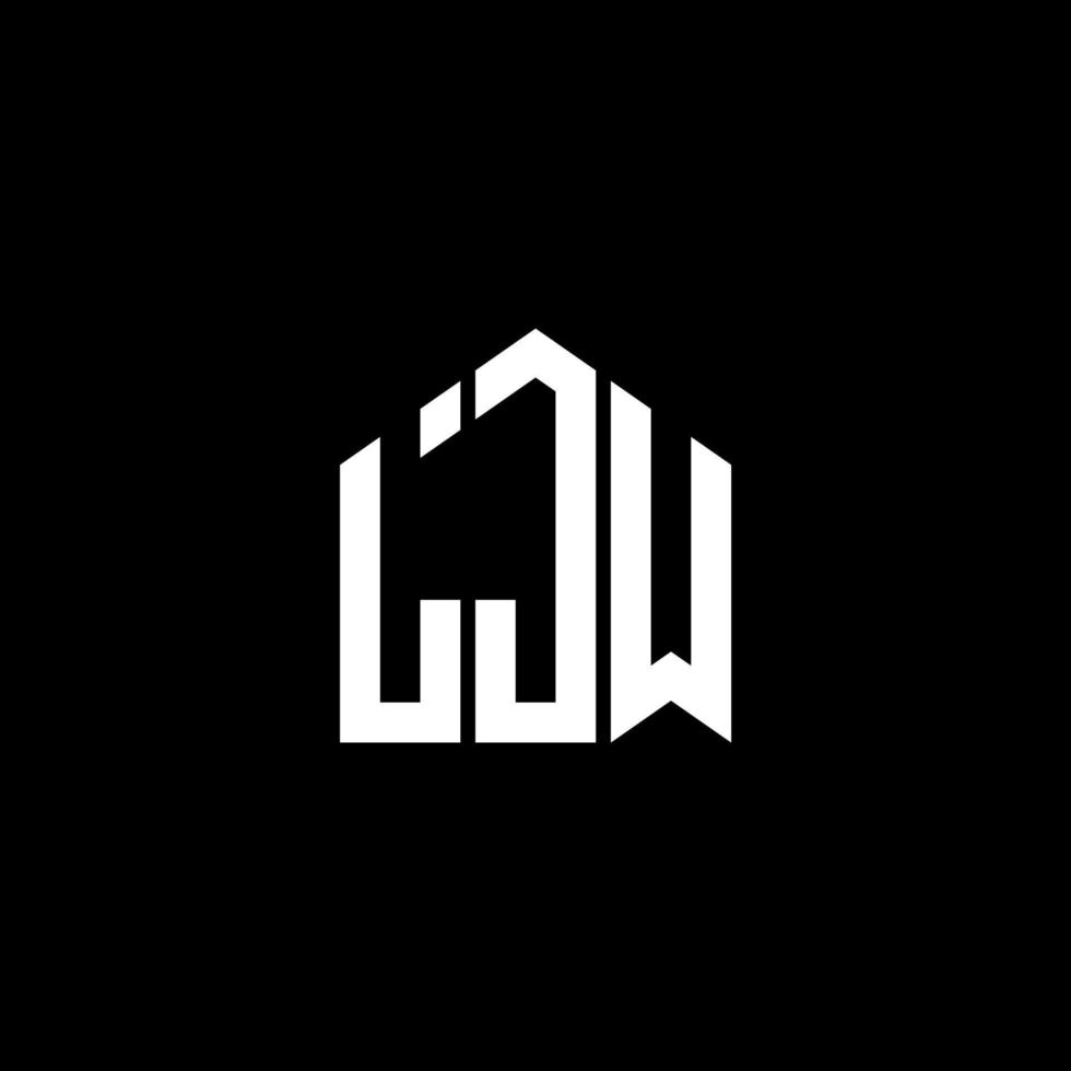 LJW letter logo design on BLACK background. LJW creative initials letter logo concept. LJW letter design. vector