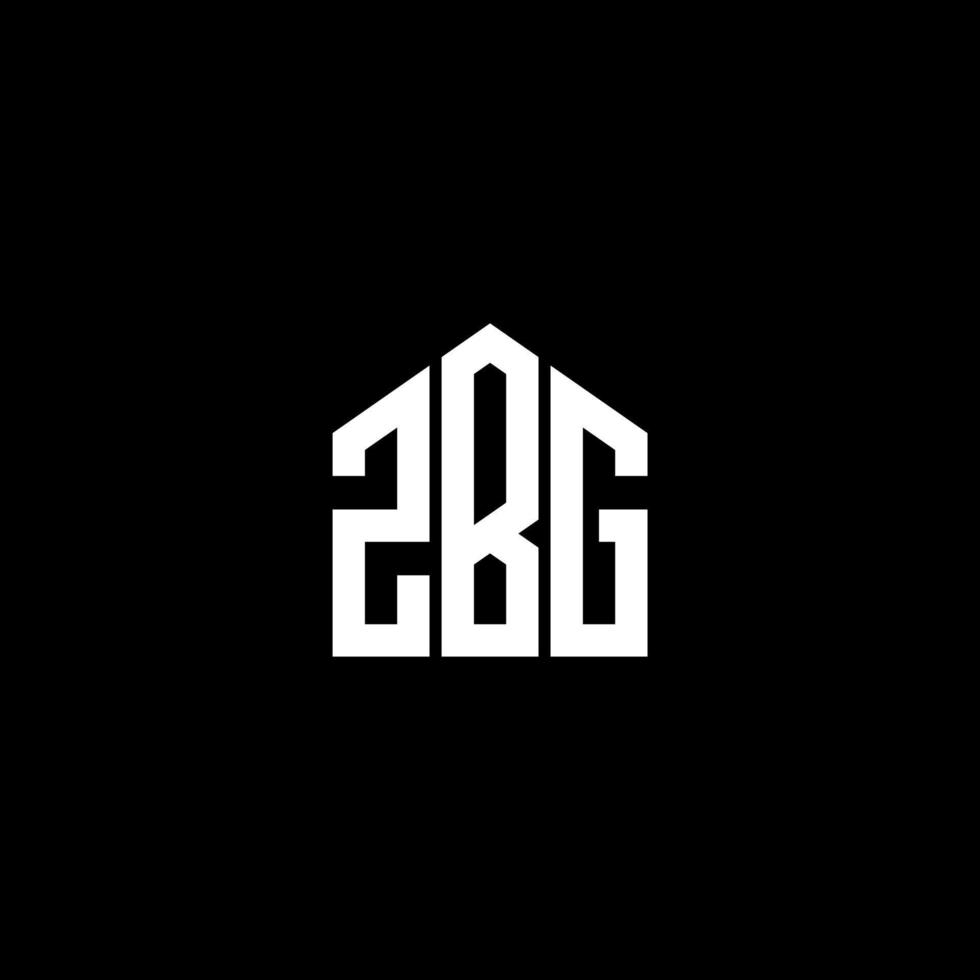 diseño de logotipo de letra zbg sobre fondo negro. concepto de logotipo de letra de iniciales creativas zbg. diseño de letras zbg. vector