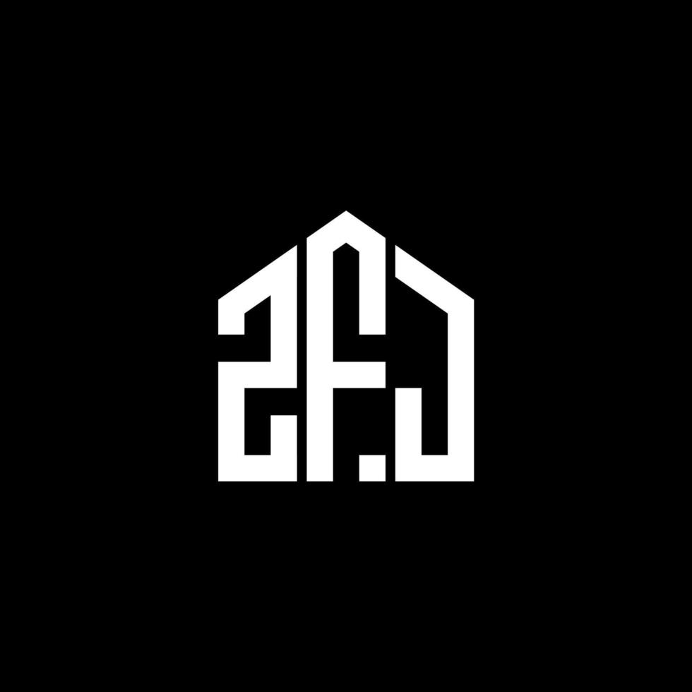 diseño de logotipo de letra zfj sobre fondo negro. concepto de logotipo de letra inicial creativa zfj. diseño de letras zfj. vector