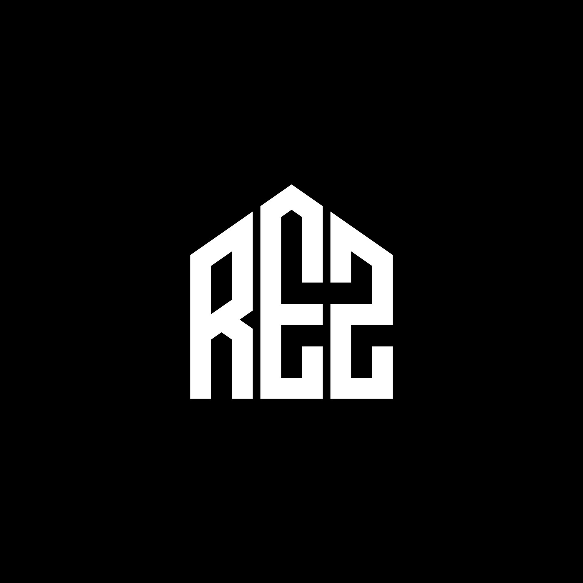 diseño de letras rez. diseño de logotipo de letras rez sobre fondo