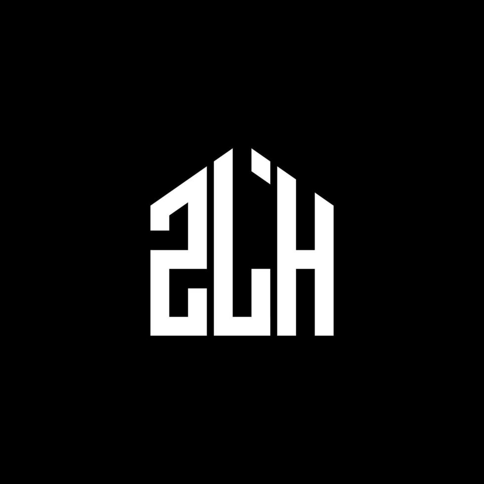 diseño de logotipo de letra zlh sobre fondo negro. concepto de logotipo de letra inicial creativa zlh. diseño de letra zlh. vector
