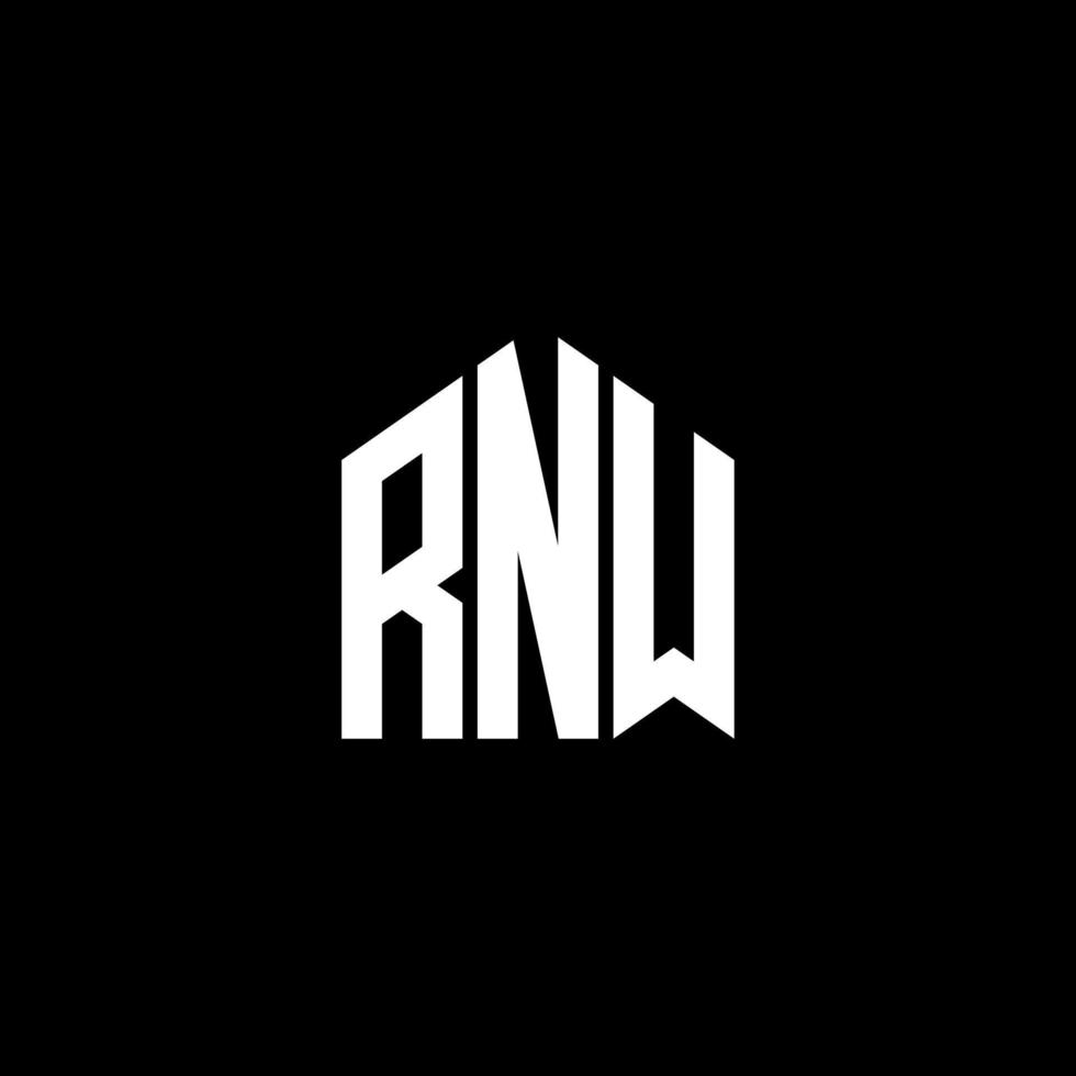 RNW letter design.RNW letter logo design on BLACK background. RNW creative initials letter logo concept. RNW letter design.RNW letter logo design on BLACK background. R vector