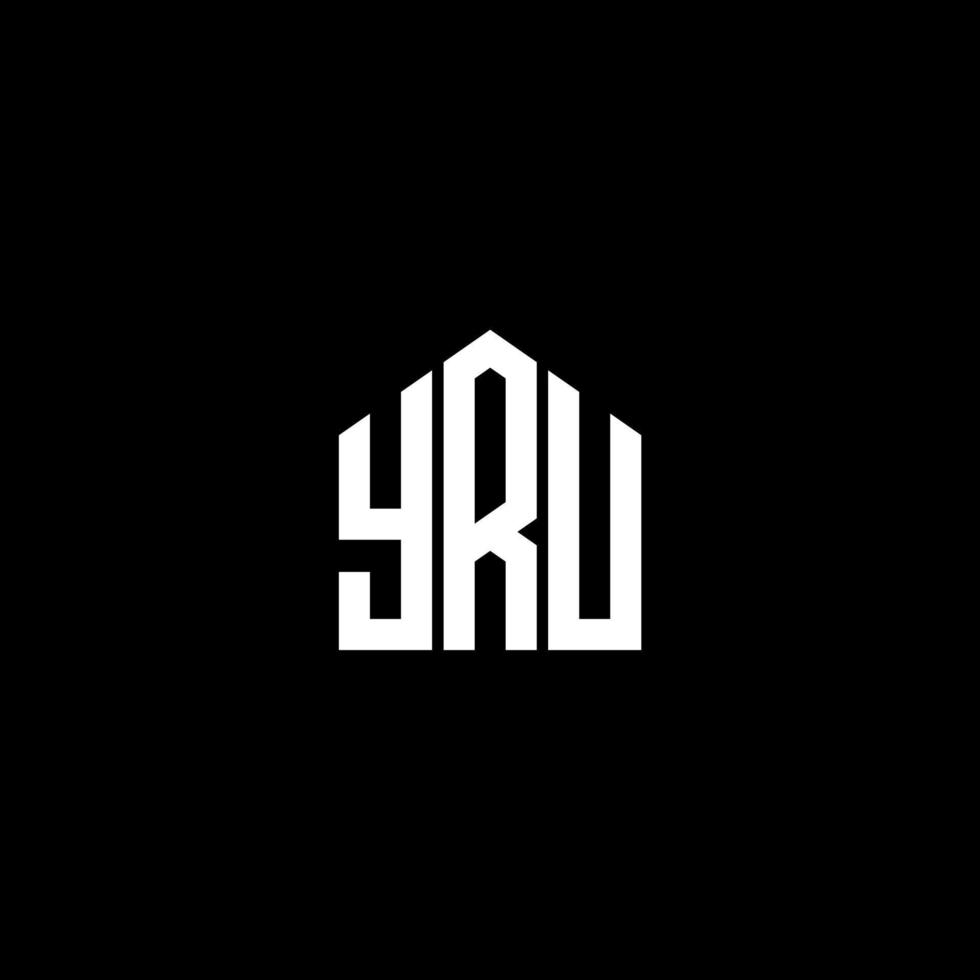 YRU letter logo design on BLACK background. YRU creative initials letter logo concept. YRU letter design. vector