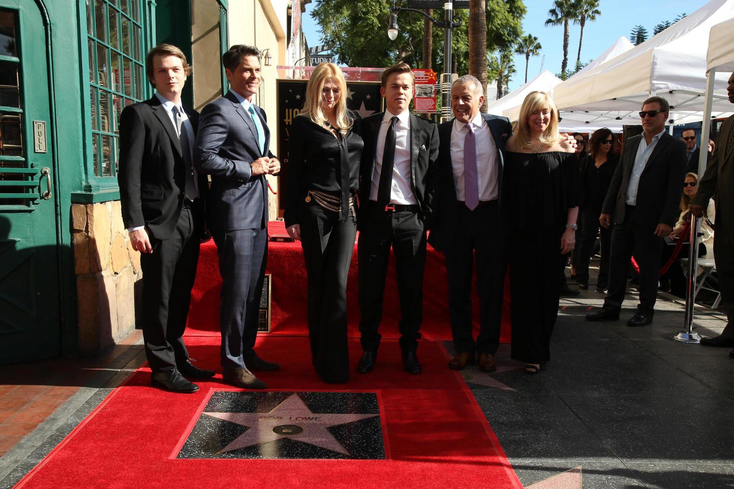 LOS ANGELES, DEC 8 - Rob Lowe, family at the Rob Lowe Star on the Hollywood Walk of Fame at the Hollywood Blvd on December 8, 2015 in Los Angeles, CA photo
