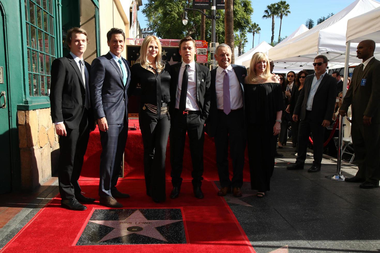 LOS ANGELES, DEC 8 - Rob Lowe, family at the Rob Lowe Star on the Hollywood Walk of Fame at the Hollywood Blvd on December 8, 2015 in Los Angeles, CA photo