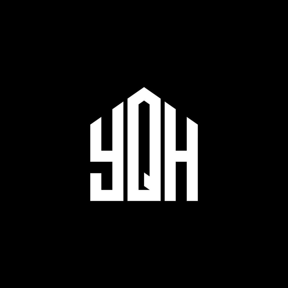 diseño de letras yqh. diseño de logotipo de letras yqh sobre fondo negro. yqh concepto creativo del logotipo de la letra inicial. diseño de letras yqh. diseño de logotipo de letras yqh sobre fondo negro. y vector