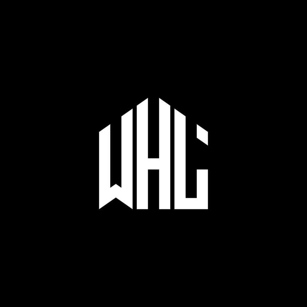 WHL letter logo design on BLACK background. WHL creative initials letter logo concept. WHL letter design. vector