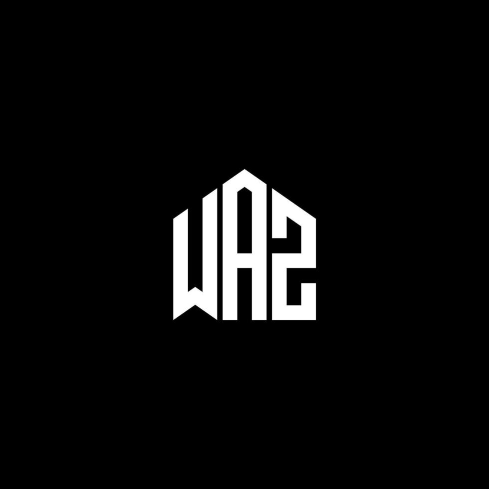 WAZ letter logo design on BLACK background. WAZ creative initials letter logo concept. WAZ letter design. vector