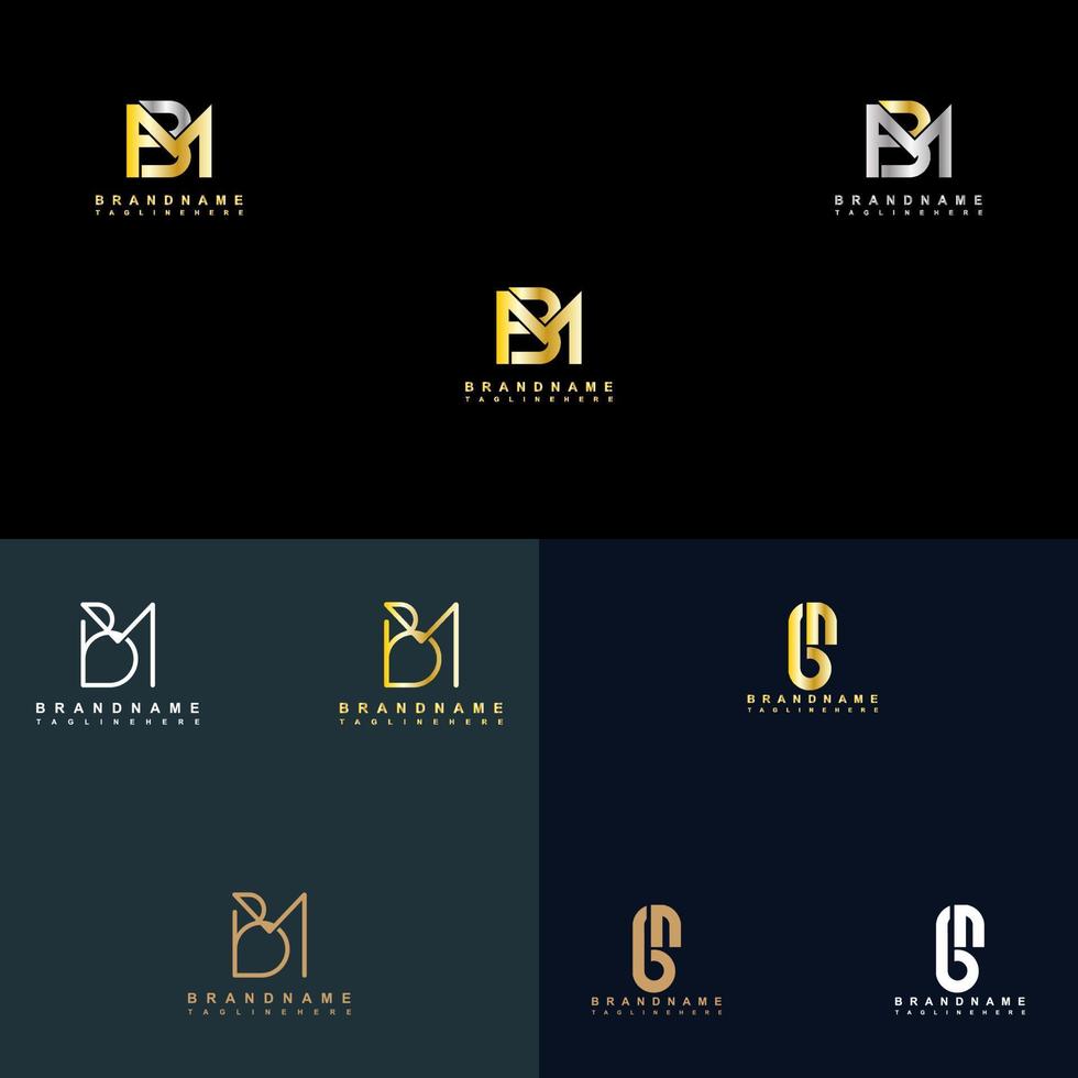 MB,BM letter logo vector design with two color