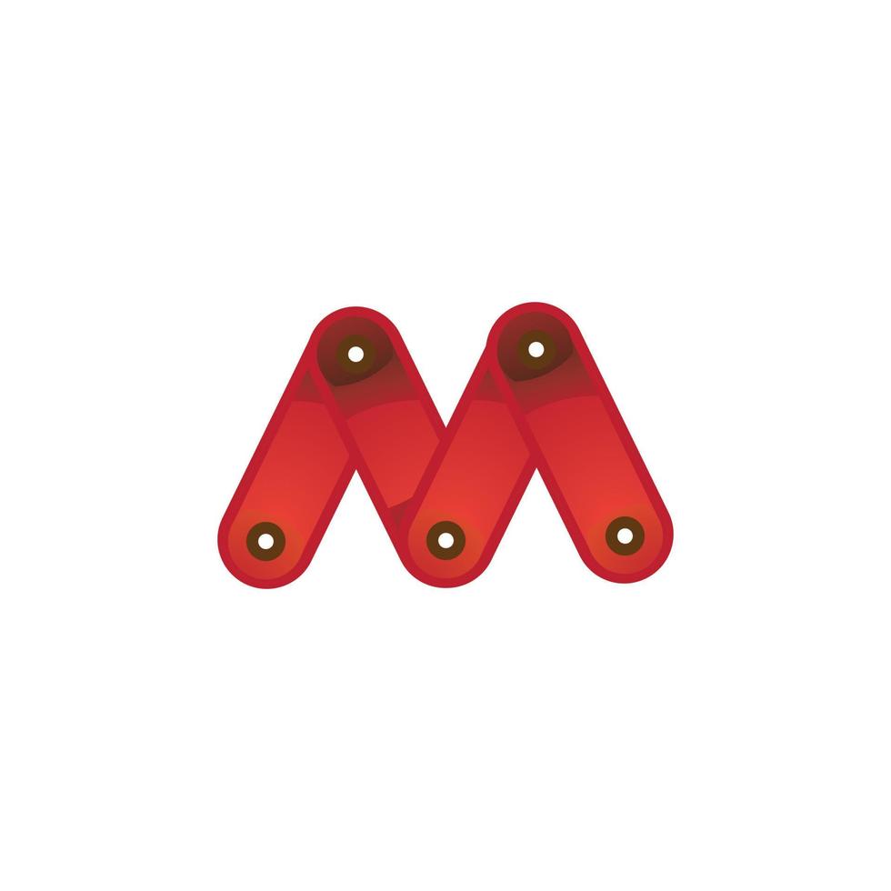 diseño de logotipo de vector de letra m