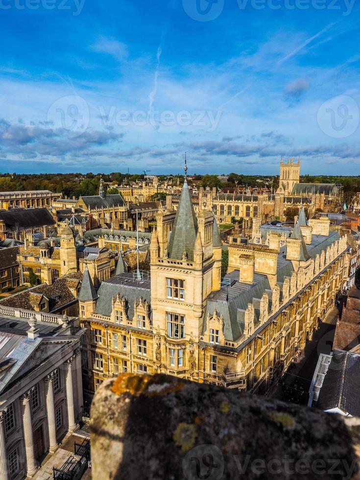 HDR Aerial view of Cambridge photo