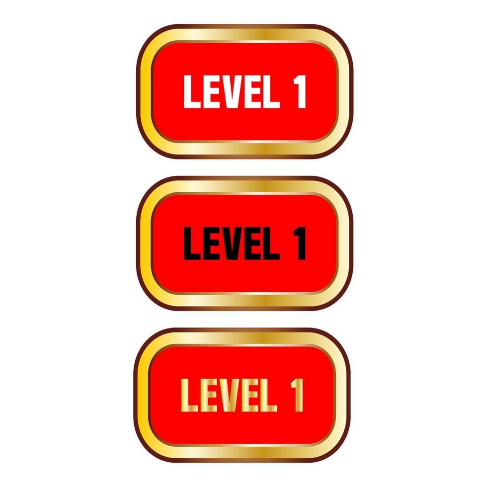 Level 1 sign in red color isolated on white background vector