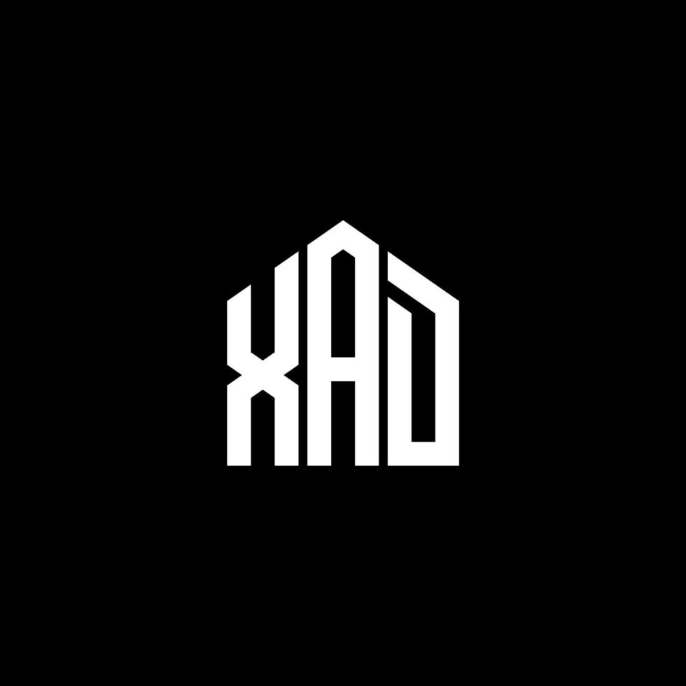 XAD letter logo design on BLACK background. XAD creative initials