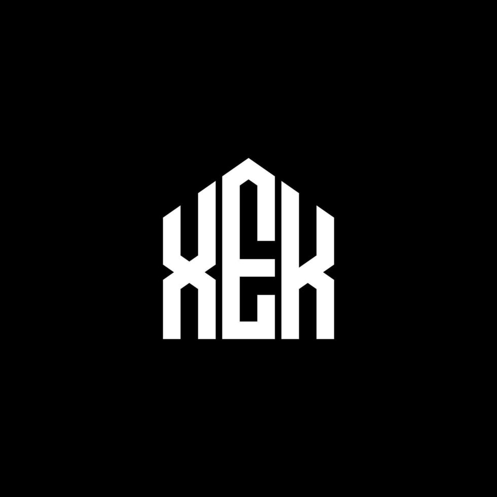 diseño de logotipo de letra xek sobre fondo negro. concepto de logotipo de letra de iniciales creativas xek. diseño de letras xek. vector