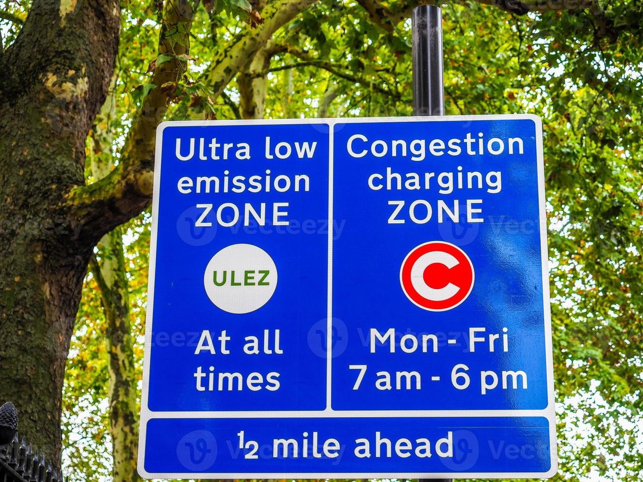 HDR ULEZ Ultra low emission zone and C Congestion charging zone photo