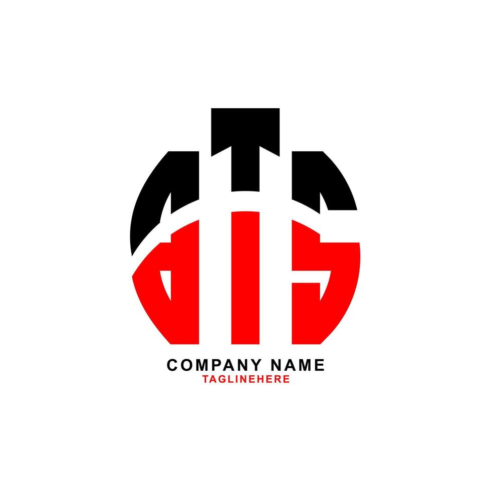 creative BTS letter logo design with white background vector