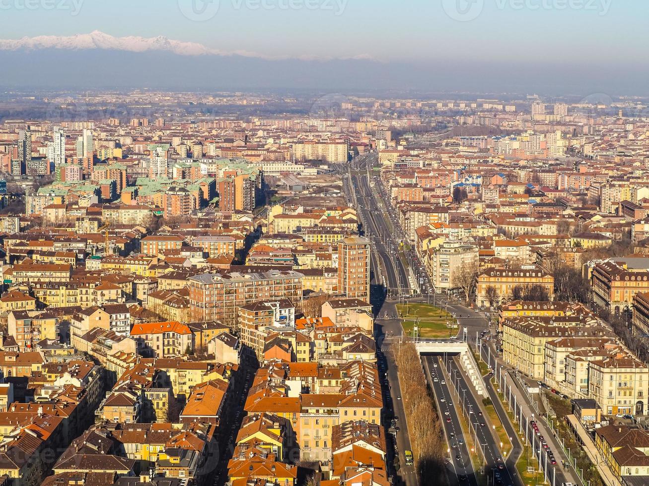 HDR Aerial view of Turin photo