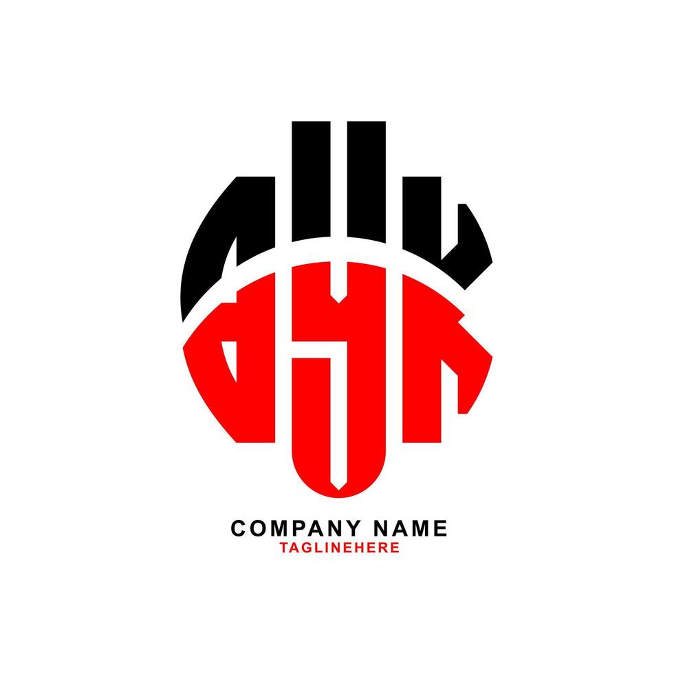 diseño creativo del logotipo de la letra byk con fondo blanco vector