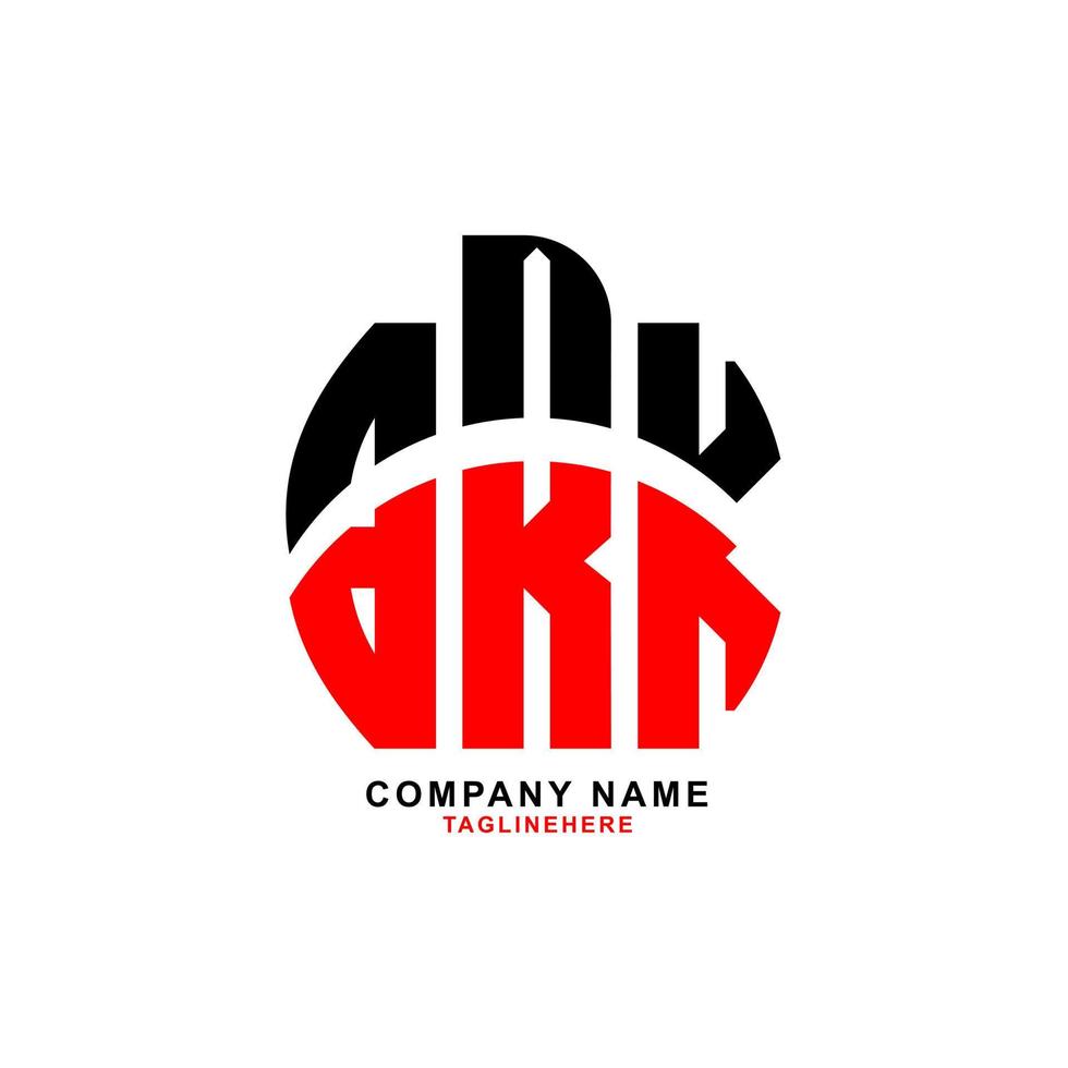 diseño creativo del logotipo de la letra brk con fondo blanco vector