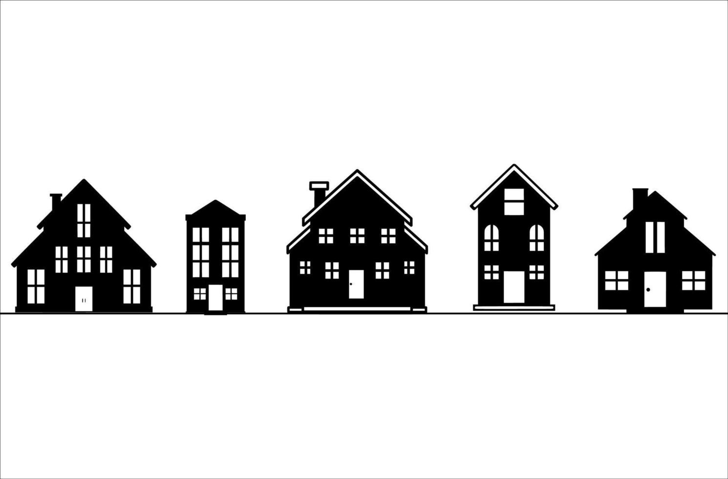 Building Silhouette Collection vector