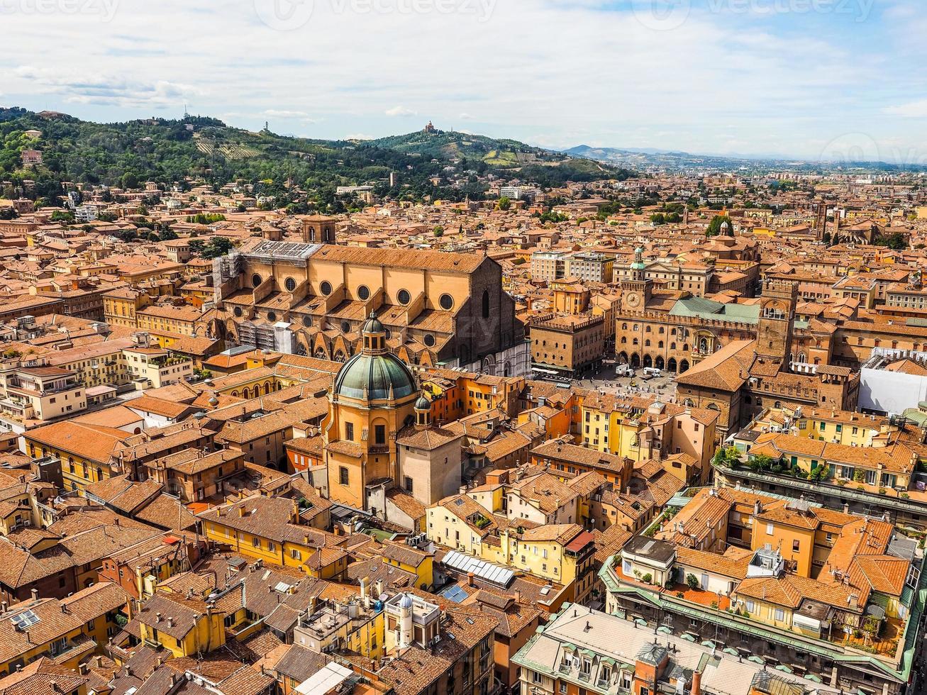 HDR Aerial view of Bologna photo