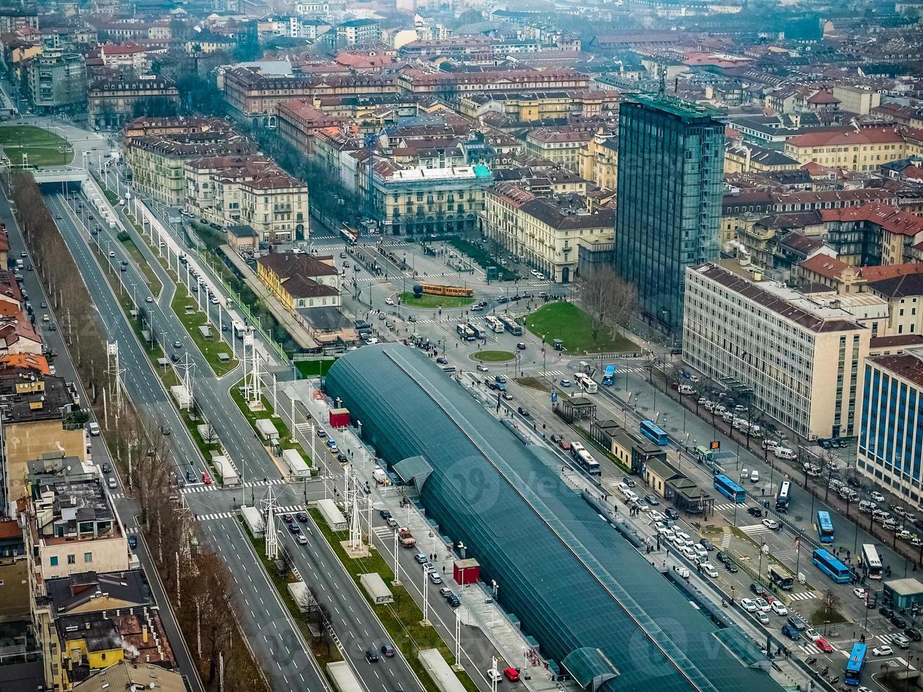 HDR Aerial view of Turin photo